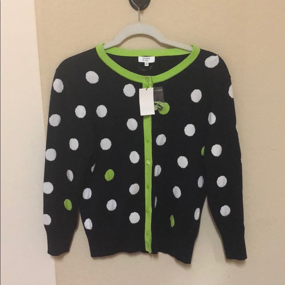 crown & ivy Sweaters - Blue Green And White Sweater